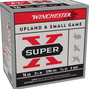 WINCHESTER SUPER X UPLAND 16 GA 2-3/4" #6 HB 1-1/8 OZ 25 RD/BX 10 BX/CS